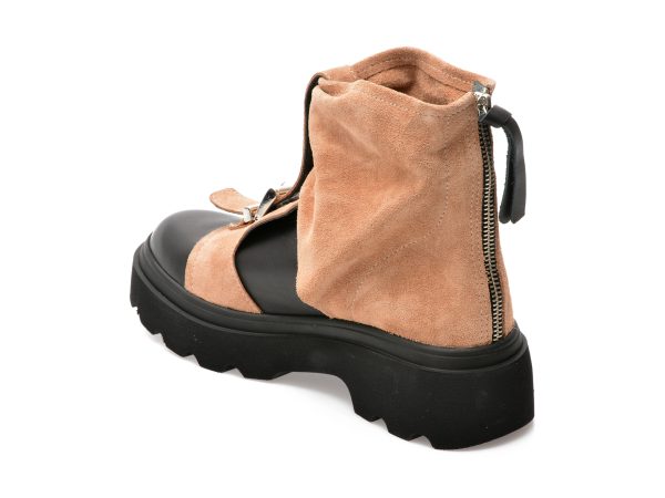 Ghete EPICA maro, 291Z725, din piele intoarsa