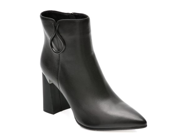 Ghete EPICA negre, 1R682, din piele naturala