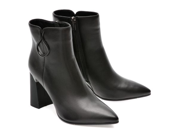 Ghete EPICA negre, 1R682, din piele naturala