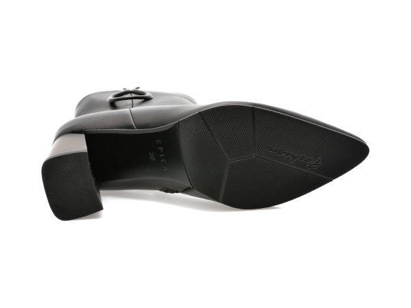 Ghete EPICA negre, 1R682, din piele naturala