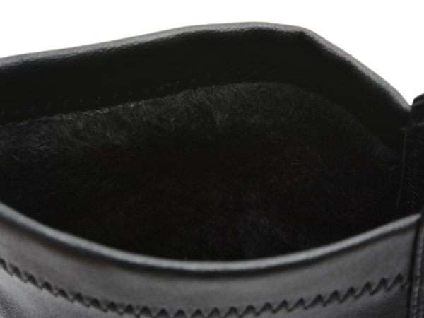 Ghete EPICA negre, 208946, din piele naturala
