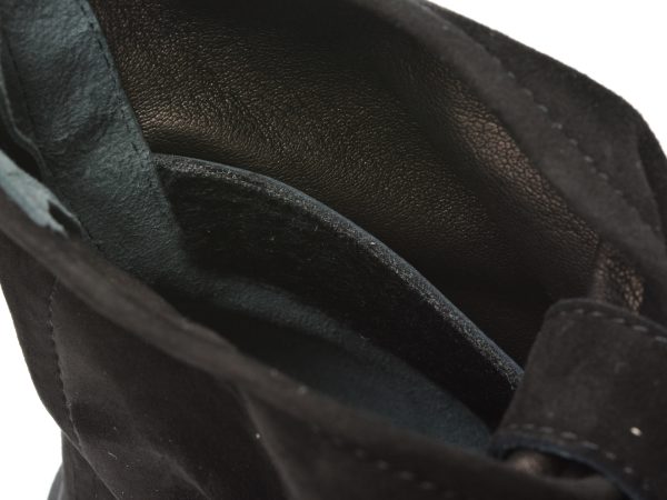 Ghete EPICA negre, 291Z725, din piele intoarsa