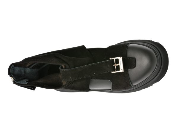 Ghete EPICA negre, 291Z725, din piele intoarsa