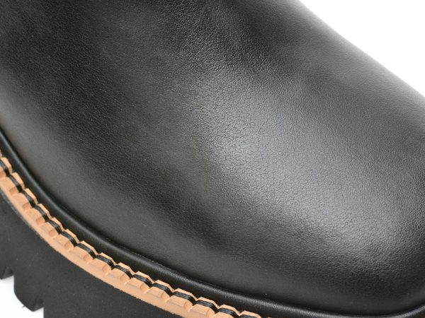 Ghete EPICA negre, 394441, din piele naturala