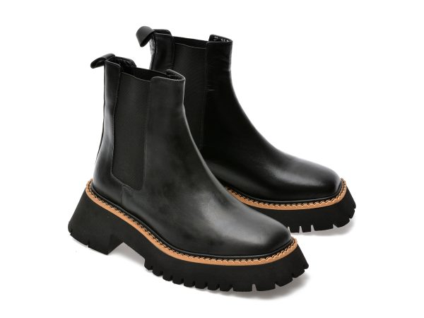 Ghete EPICA negre, 394441, din piele naturala