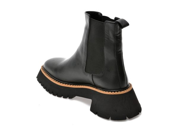 Ghete EPICA negre, 394441, din piele naturala
