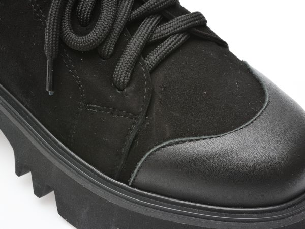 Ghete EPICA negre, 4003291, din piele intoarsa
