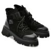 Ghete EPICA negre, 4003291, din piele intoarsa