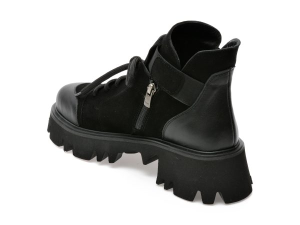 Ghete EPICA negre, 4003291, din piele intoarsa