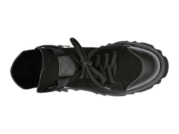 Ghete EPICA negre, 4003291, din piele intoarsa