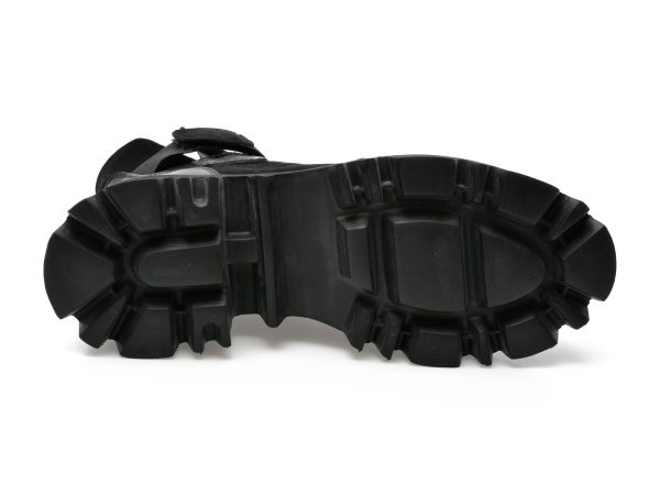 Ghete EPICA negre, 4003291, din piele intoarsa