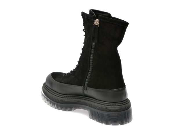 Ghete EPICA negre, 66132, din piele intoarsa