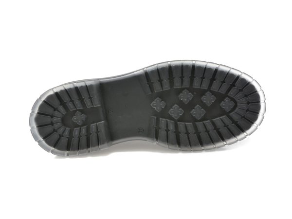Ghete EPICA negre, 66132, din piele intoarsa
