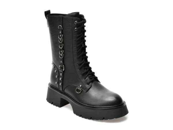 Ghete EPICA negre, J700013, din piele naturala