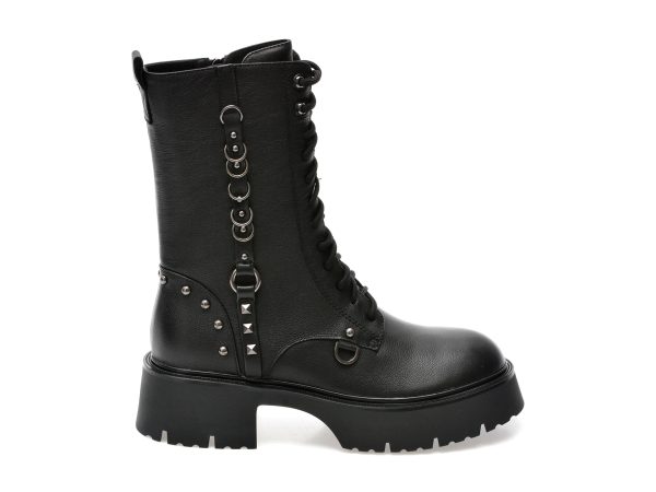 Ghete EPICA negre, J700013, din piele naturala