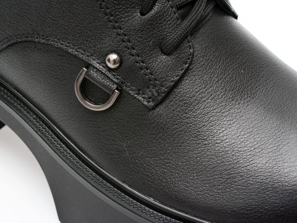 Ghete EPICA negre, J700013, din piele naturala