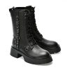 Ghete EPICA negre, J700013, din piele naturala