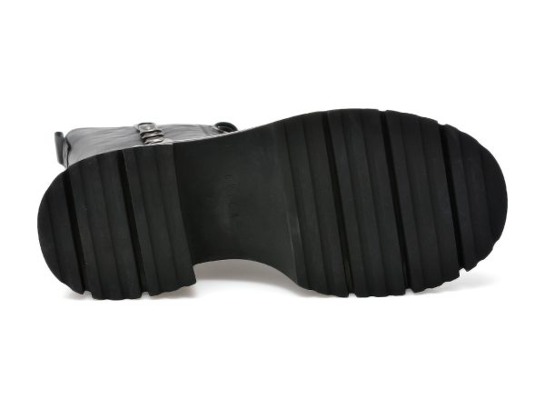 Ghete EPICA negre, J700013, din piele naturala