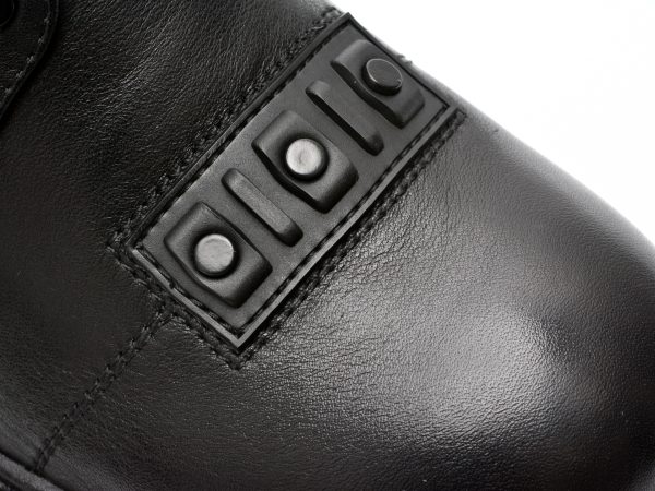 Ghete EPICA negre, J700019, din piele naturala