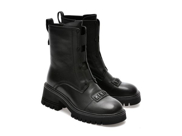 Ghete EPICA negre, J700019, din piele naturala