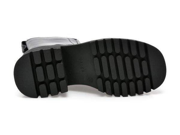 Ghete EPICA negre, J700019, din piele naturala