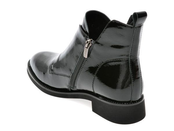 Ghete EPICA negre, JI00011, din piele naturala lacuita