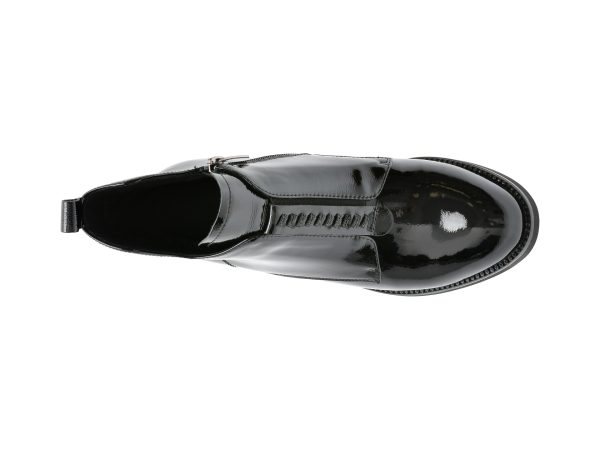 Ghete EPICA negre, JI00011, din piele naturala lacuita