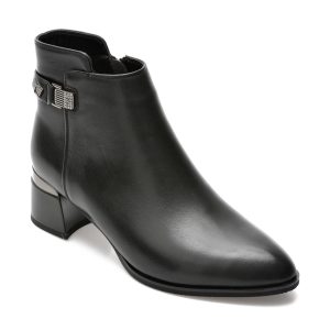 Ghete EPICA negre, KR006, din piele naturala