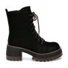 Ghete EPICA negre, QV00031, din piele intoarsa