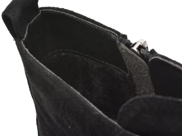 Ghete EPICA negre, QV00031, din piele intoarsa