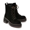 Ghete EPICA negre, QV00031, din piele intoarsa