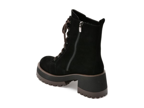 Ghete EPICA negre, QV00031, din piele intoarsa