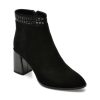 Ghete EPICA negre, QV00056, din piele intoarsa