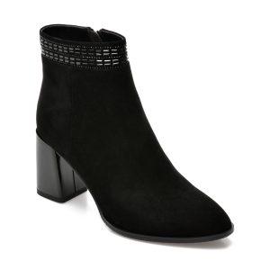Ghete EPICA negre, QV00056, din piele intoarsa