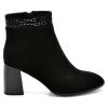 Ghete EPICA negre, QV00056, din piele intoarsa