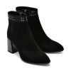 Ghete EPICA negre, QV00056, din piele intoarsa