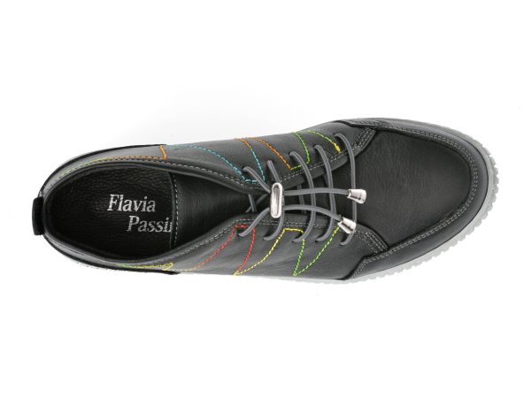 Ghete FLAVIA PASSINI negre, 70651, din piele naturala