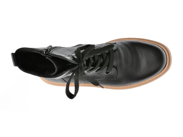 Ghete GABOR negre, 91721, din piele naturala
