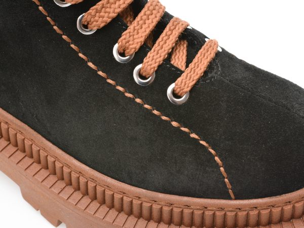 Ghete GRYXX negre, 2153351, din piele intoarsa