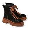 Ghete GRYXX negre, 2153351, din piele intoarsa