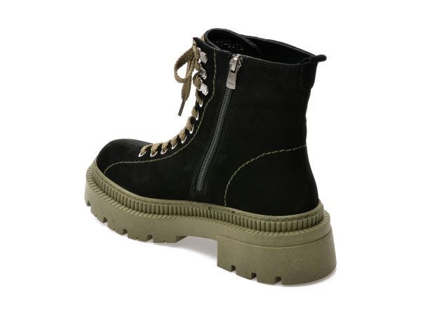 Ghete GRYXX negre, 2153351, din piele intoarsa