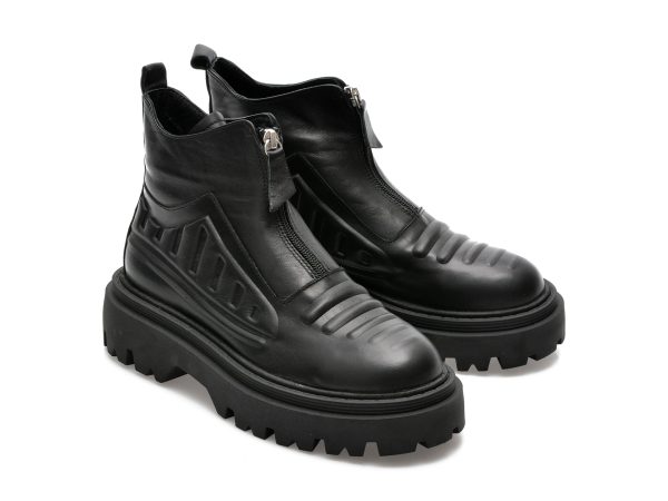 Ghete GRYXX negre, 21857, din piele naturala