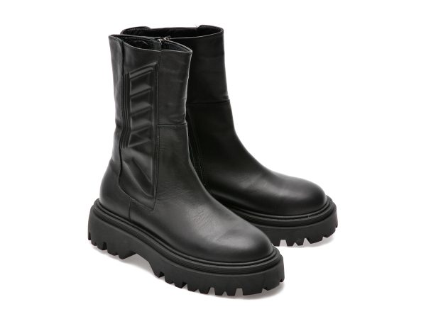 Ghete GRYXX negre, 21868, din piele naturala