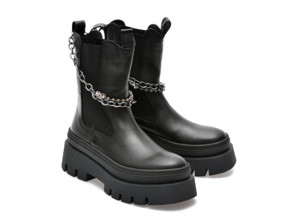 Ghete GRYXX negre, 3122004, din piele naturala