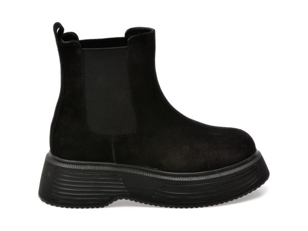 Ghete GRYXX negre, 3129022, din piele intoarsa