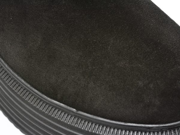 Ghete GRYXX negre, 3129022, din piele intoarsa