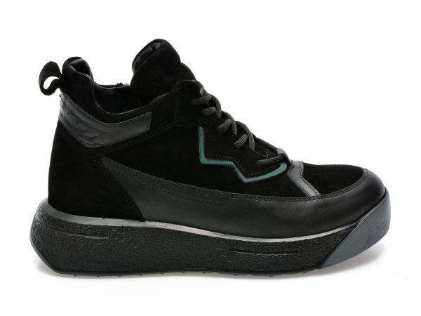 Ghete GRYXX negre, 4442376, din piele intoarsa