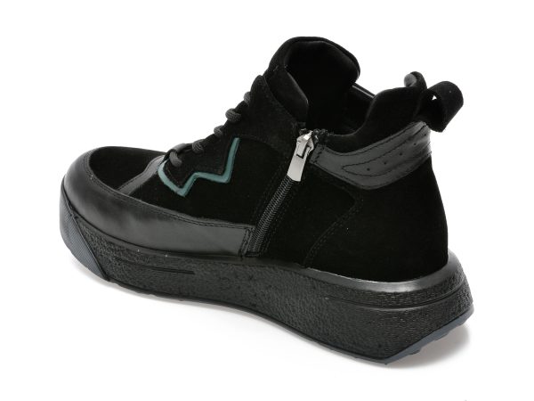 Ghete GRYXX negre, 4442376, din piele intoarsa