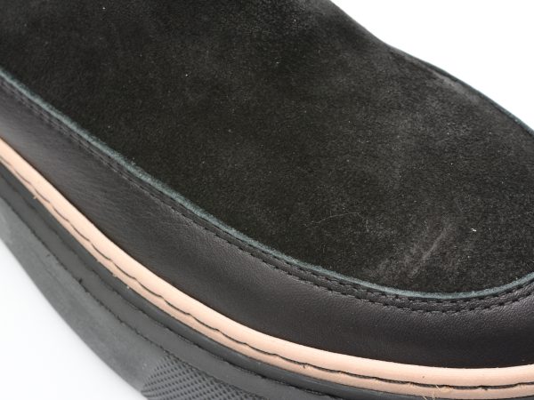 Ghete GRYXX negre, 614106, din piele intoarsa