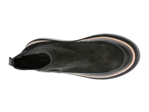 Ghete GRYXX negre, 614106, din piele intoarsa